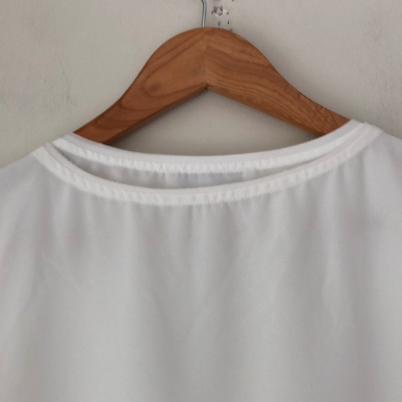 Olive & Oak White Sheer Tank Top Blouse Size S - Picture 4 of 7